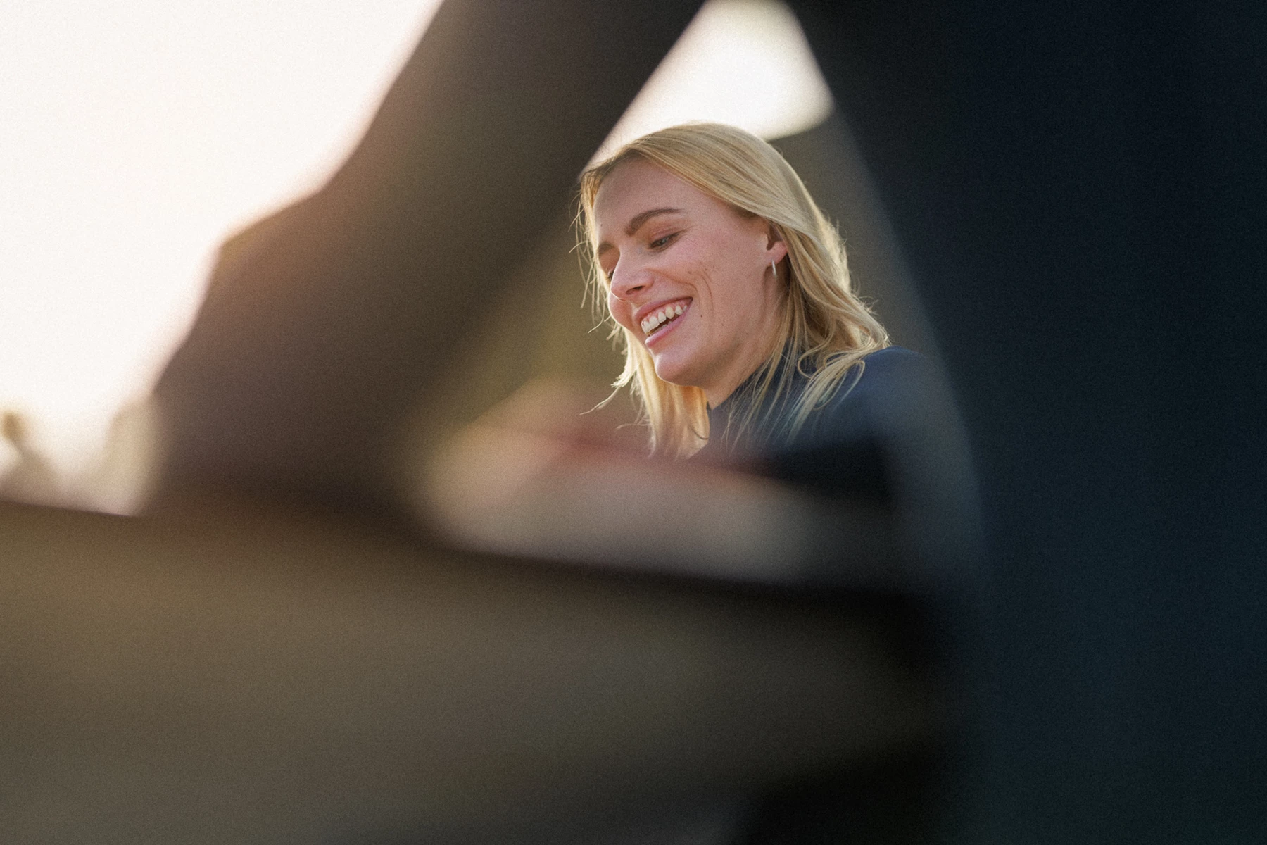 Colour photo of a man with blonde hair